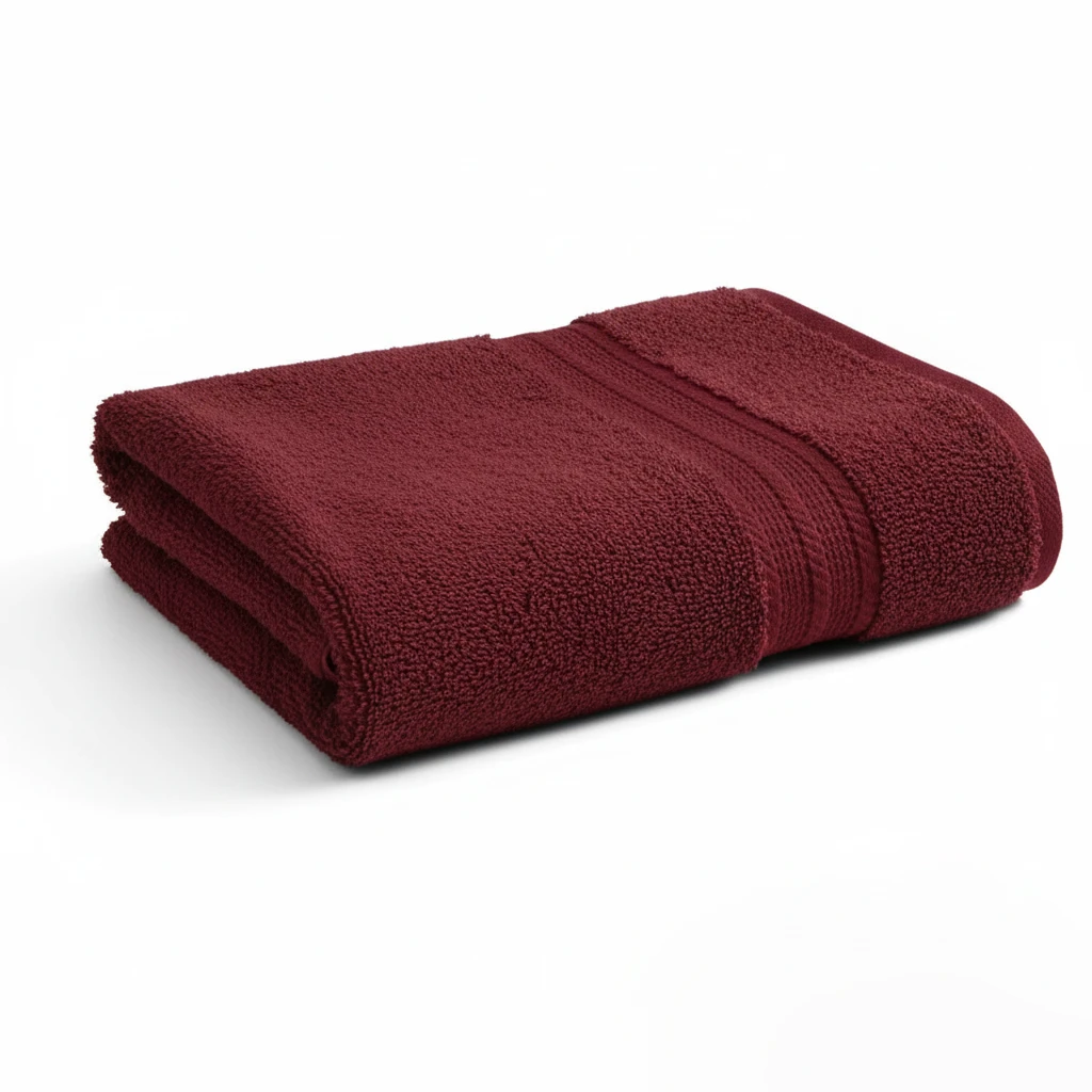 Burgundy Red Bath Towel 100% Cotton Ultra-Soft, Highly Absorbent & Quick Dry Home Terry