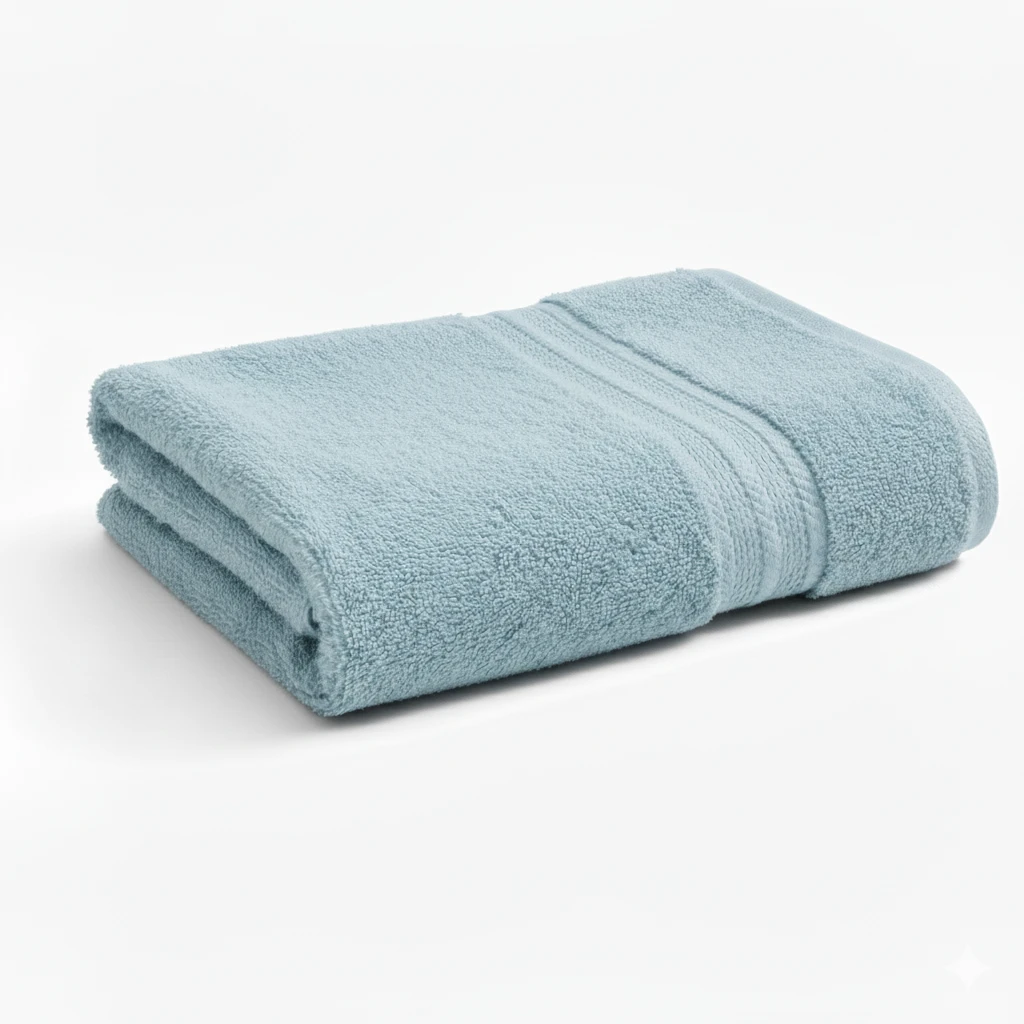 Light Blue Bath Towel 100% Cotton Ultra-Soft, Highly Absorbent & Quick Dry Home Terry