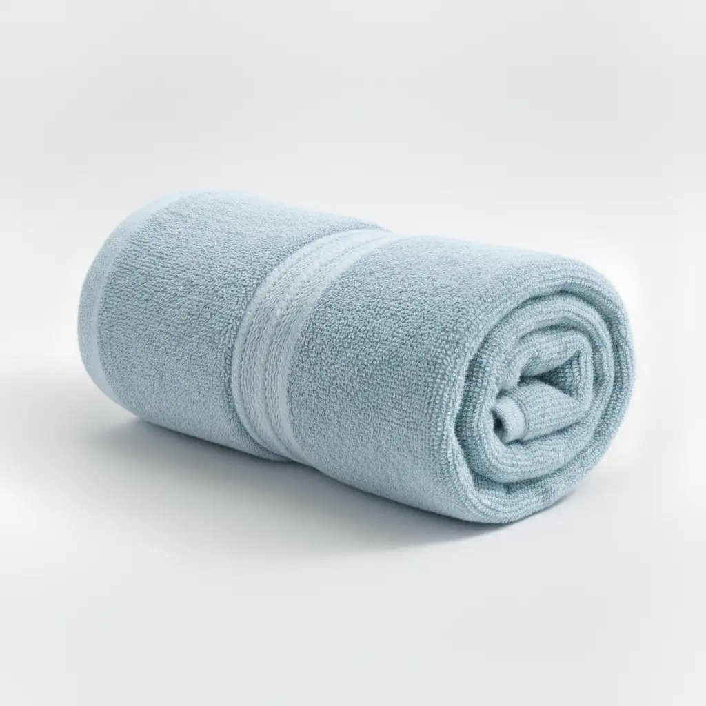 Light Blue Face Towel 100% Cotton Ultra-Soft, Highly Absorbent & Quick Dry Home Terry
